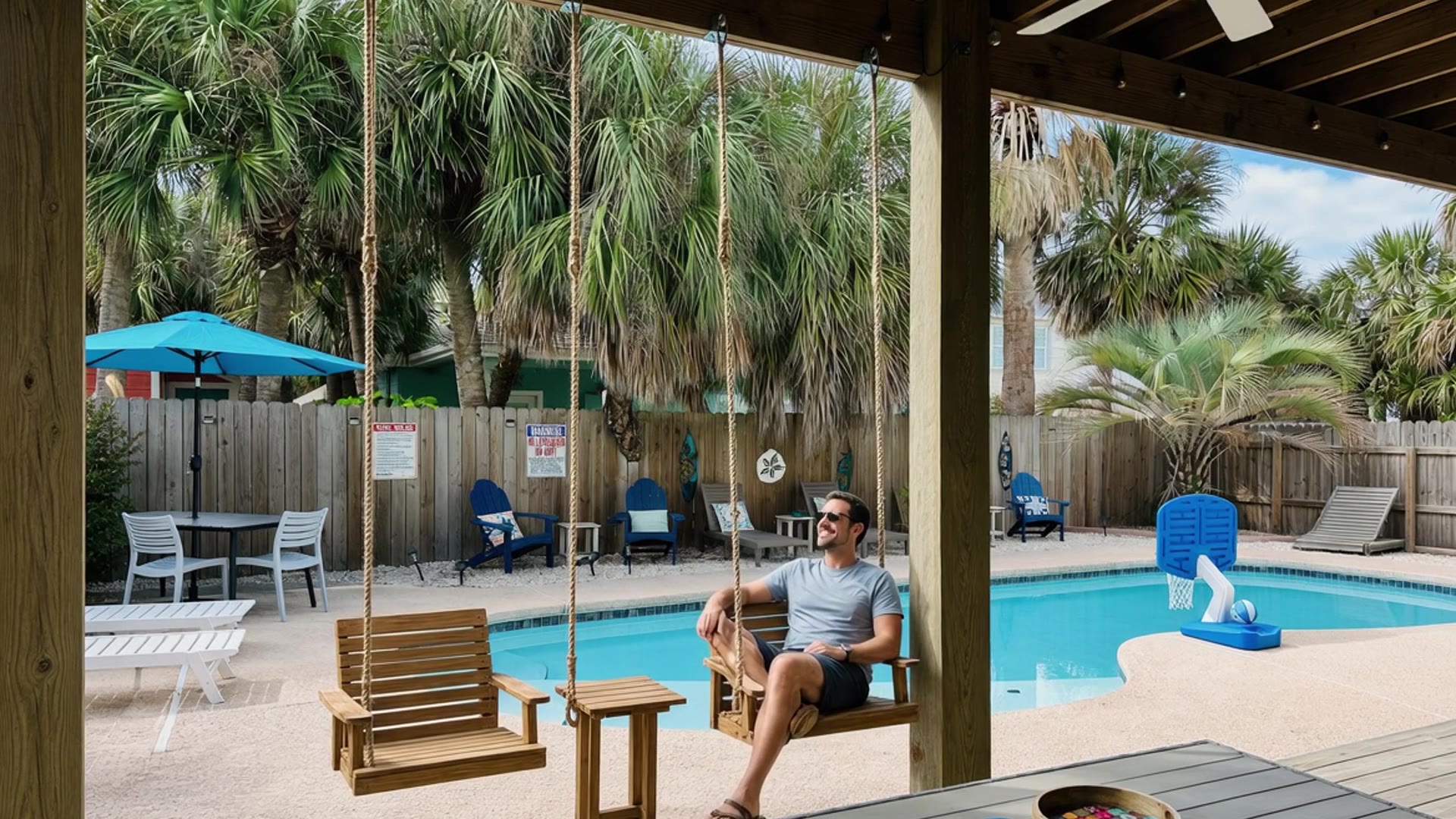 Pierce’s Paradise Port Aransas — private pool cinematic still