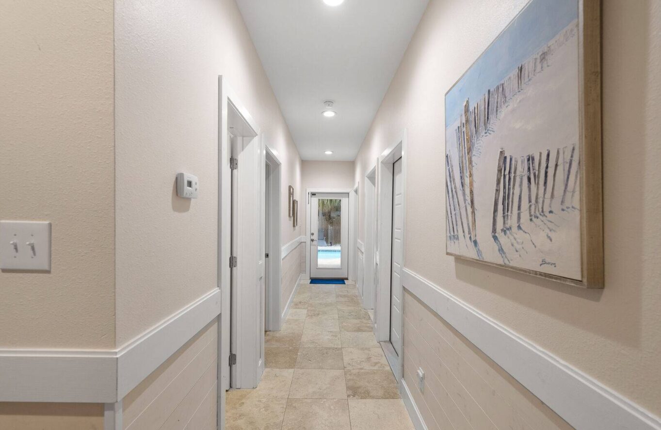 Hallway leading to pool