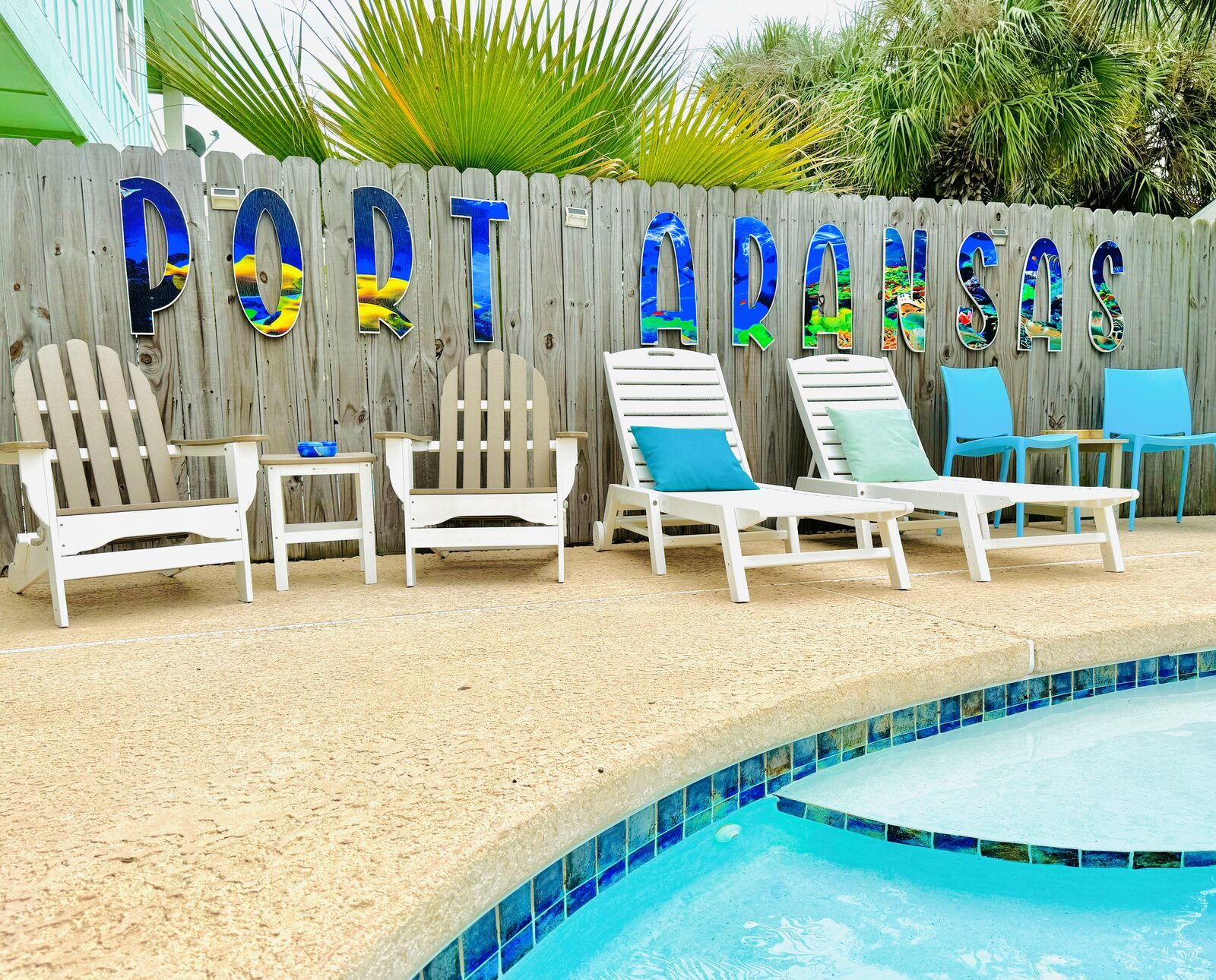 Pool deck chairs