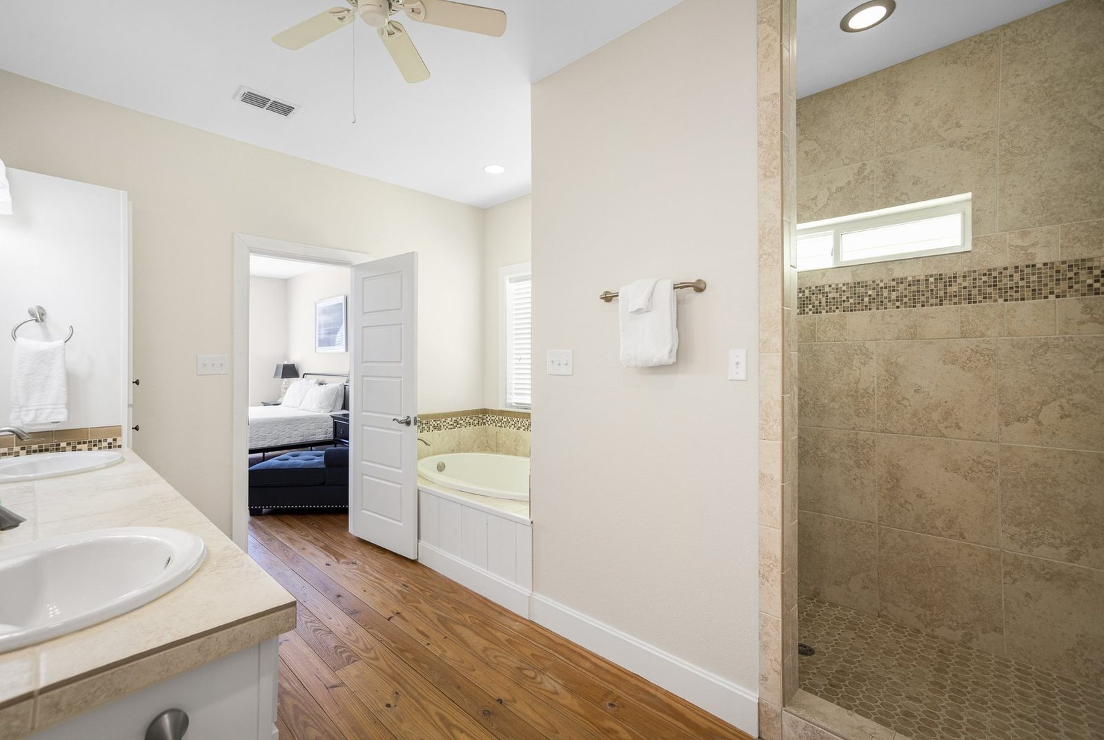 Primary bath tub and shower