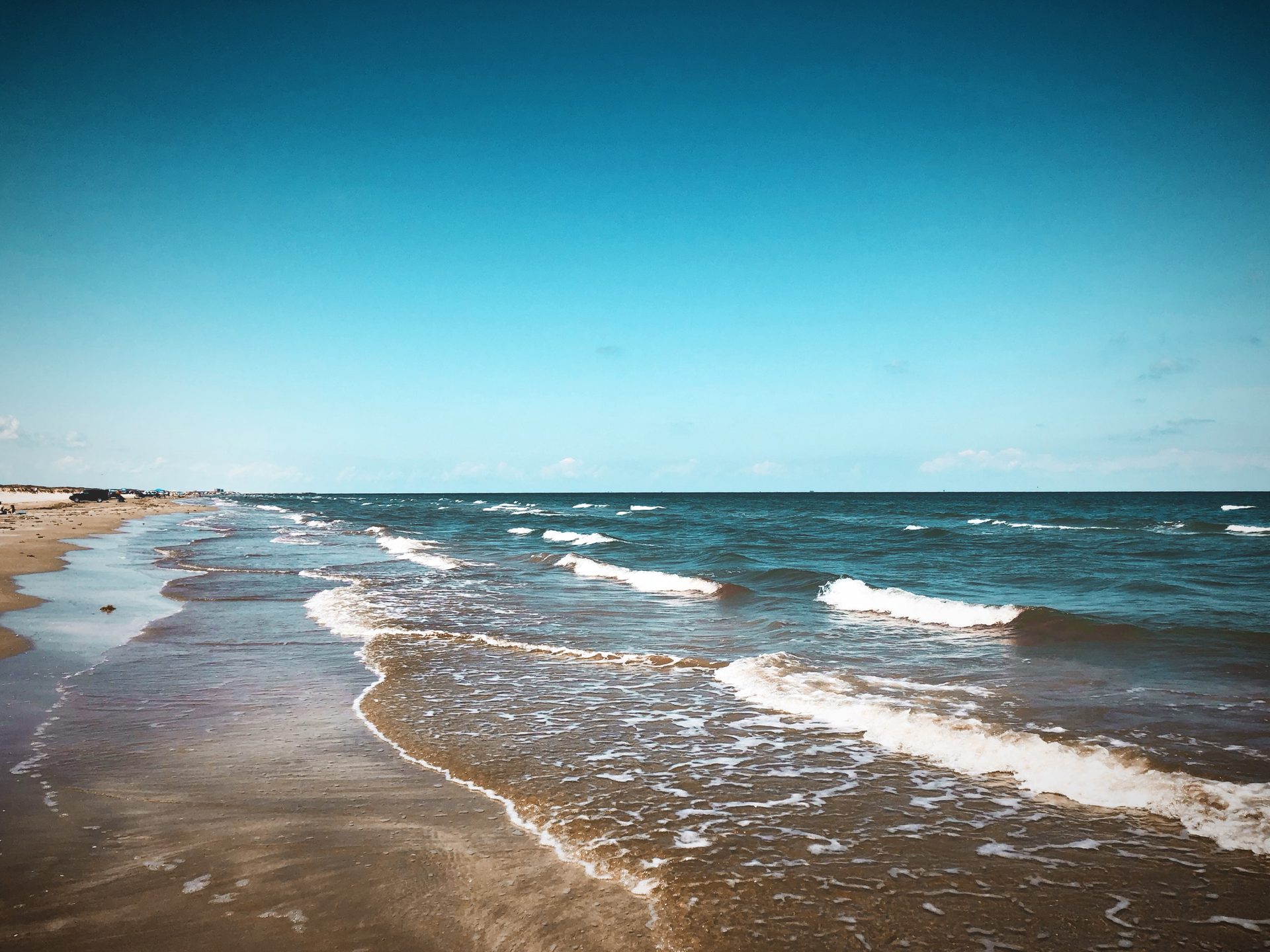 Mustang Island beach in Port Aransas, Texas