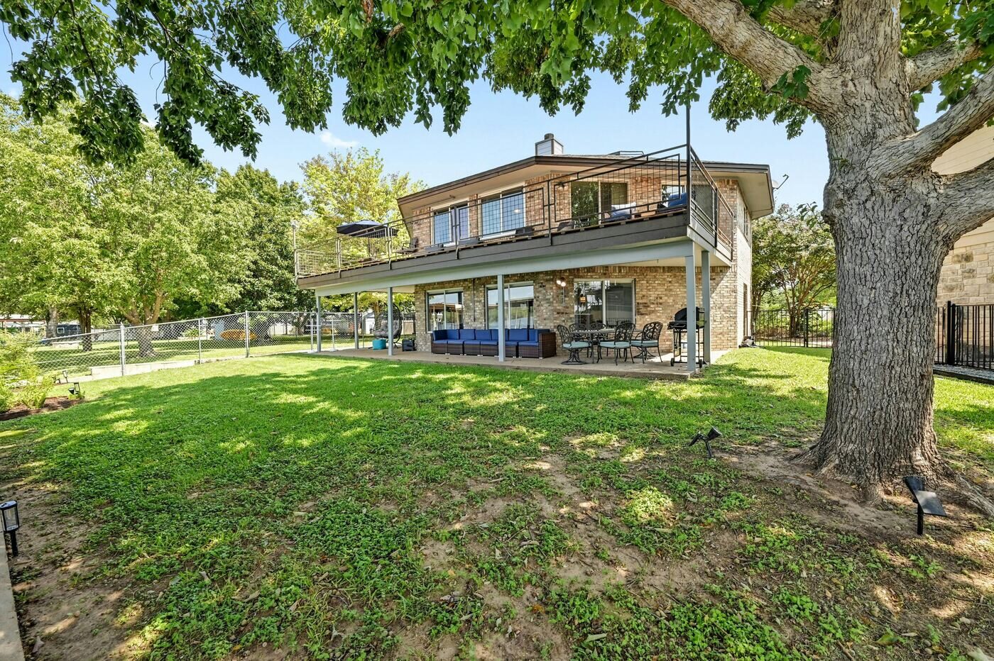 House exterior with lake access